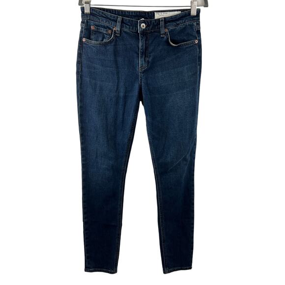 Rag & Bone Cate Mid Rise Skinny Denim Jeans Chelsea Blue Cotton Blend Size 28 - Picture 2 of 10